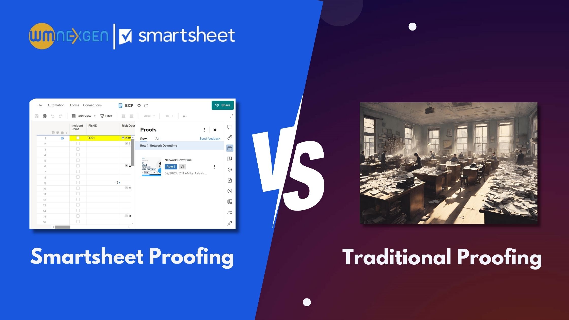 Smartsheet Profing vs Traditional Proofing